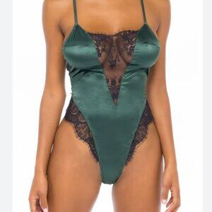 Oh La La Cheri Women's Kenzi Sheer Lace Teddy - Multi - Size S